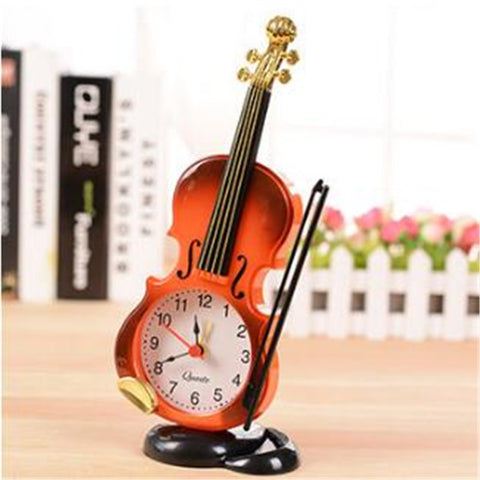 Violin Art Craft Electronic  Clock