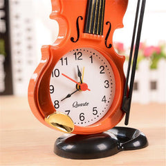 Violin Art Craft Electronic  Clock