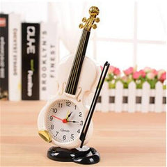 Violin Art Craft Electronic  Clock